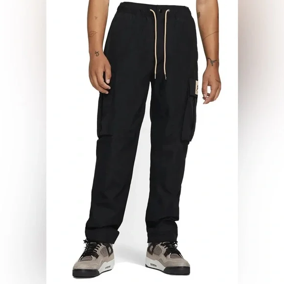 Nike Jordan Flight Heritage Cargo Pants Size Large Black Hemp Men’s - Picture 4 of 6